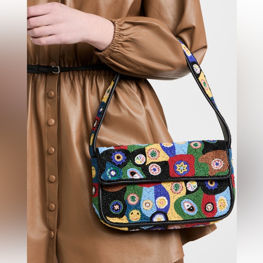 STAUD Multicolor tommy Beaded Shoulder Bag - Picture 2 of 5